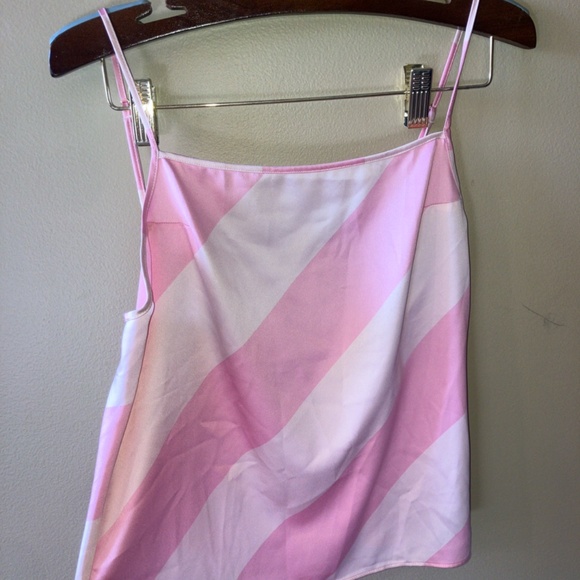Pink Candy Cane Victoria's Secret PINK Satin Camisole - Picture 4 of 7